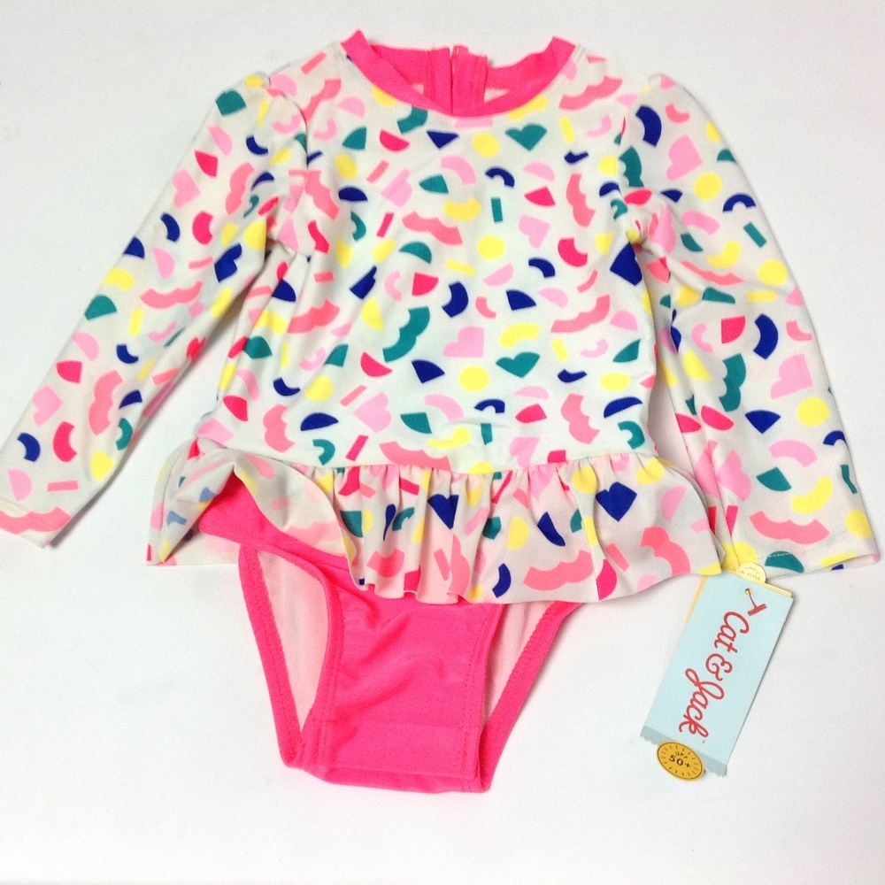 New Cat & Jack Kids Bodysuit Size 2T Pink White